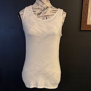 Women's White Modal Tank Top - Size Medium